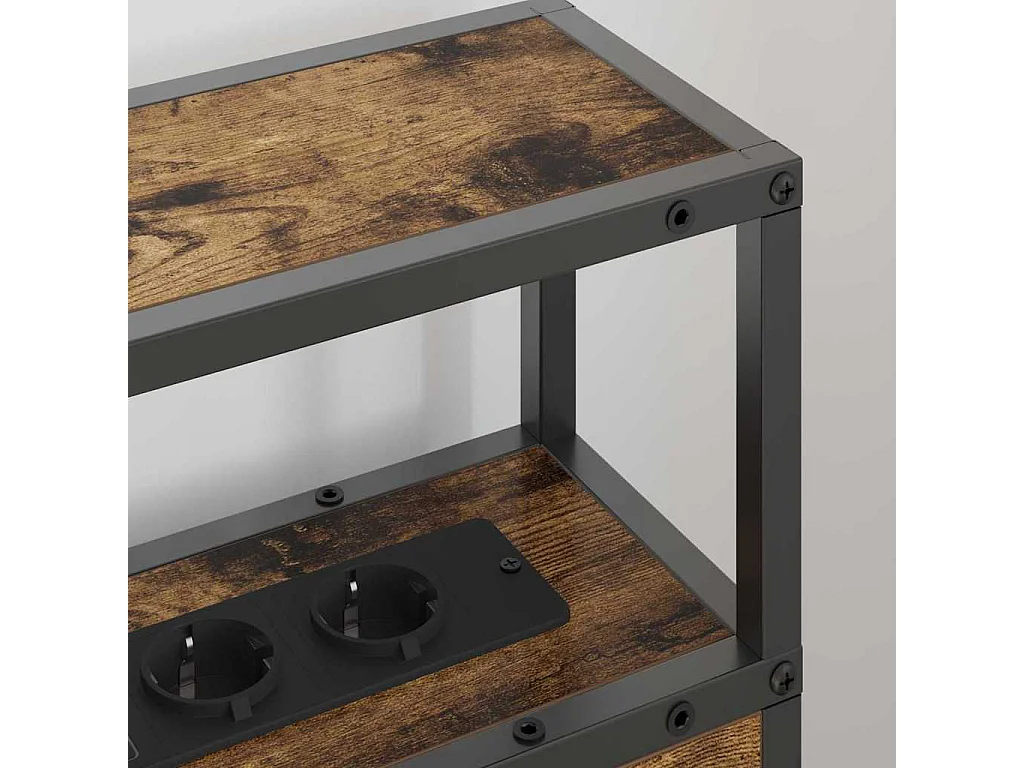 Tête de lit de rangement Chêne fumé 90 cm Bois d'ingénierie