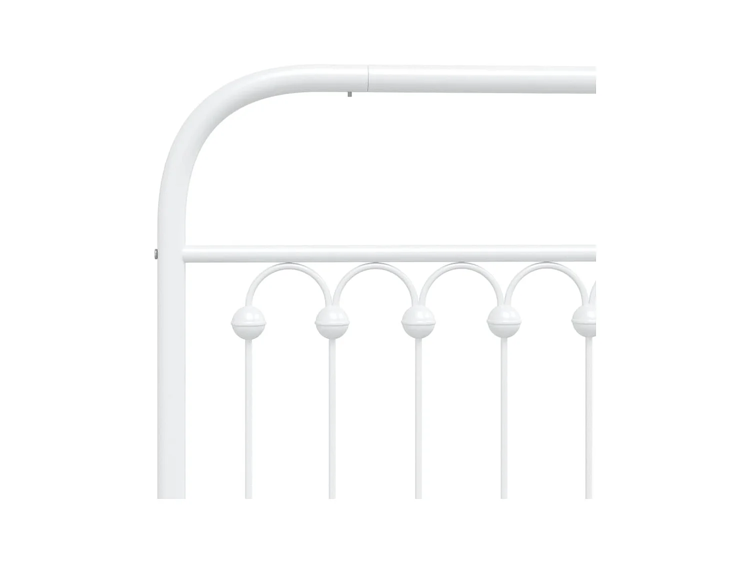 Wit metalen hoofdbord 90 cm