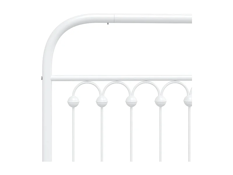 Testiera in metallo bianco 90 cm