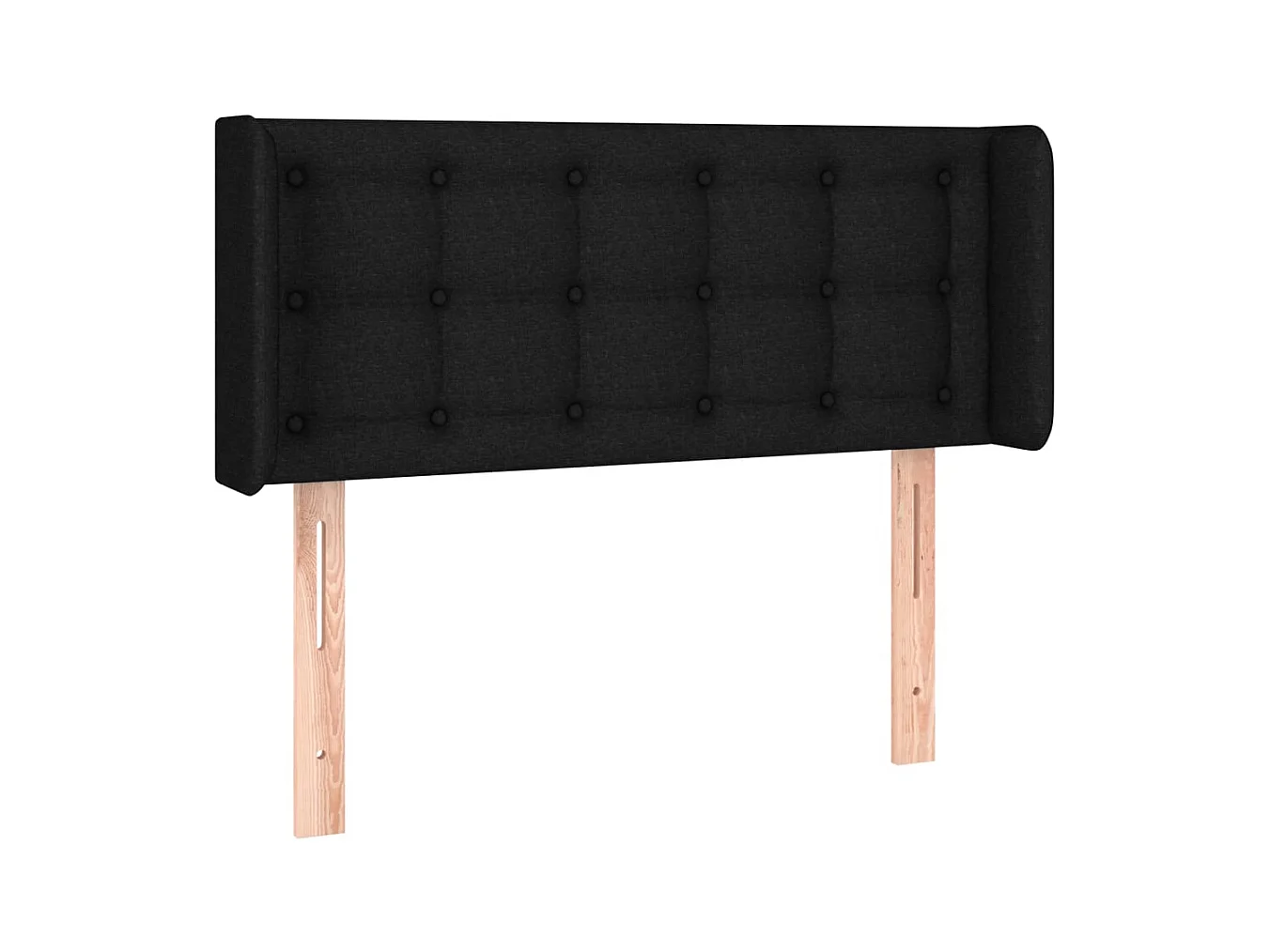 Tête de lit avec oreilles Noir 83x16x78/88 cm Tissu