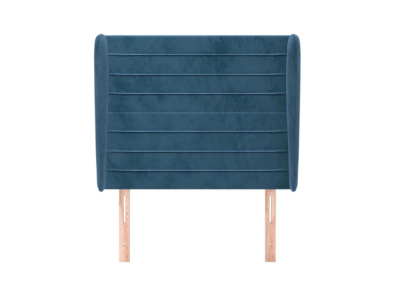 Hoofdbord met vleugels Donkerblauw 83x23x118/128 cm Fluweel