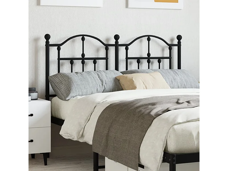 Tête de lit métal noir 120 cm