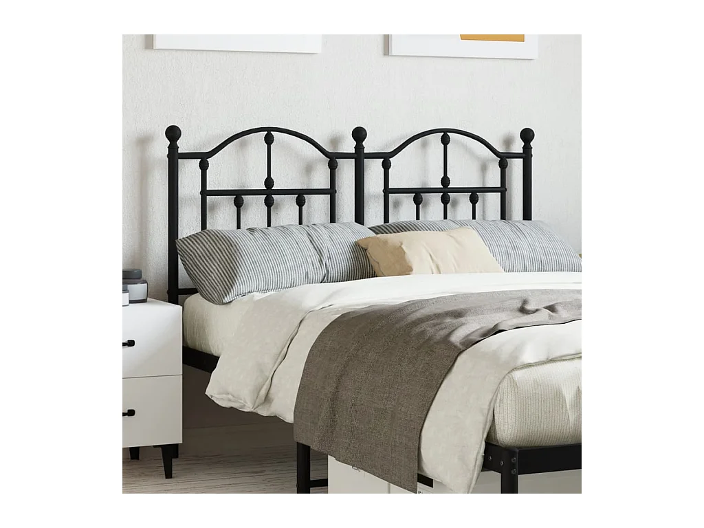 Tête de lit métal noir 120 cm