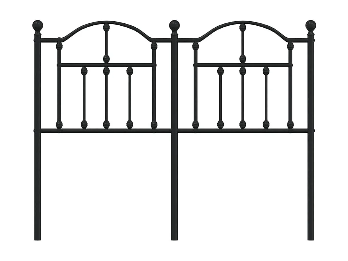 Tête de lit métal noir 120 cm