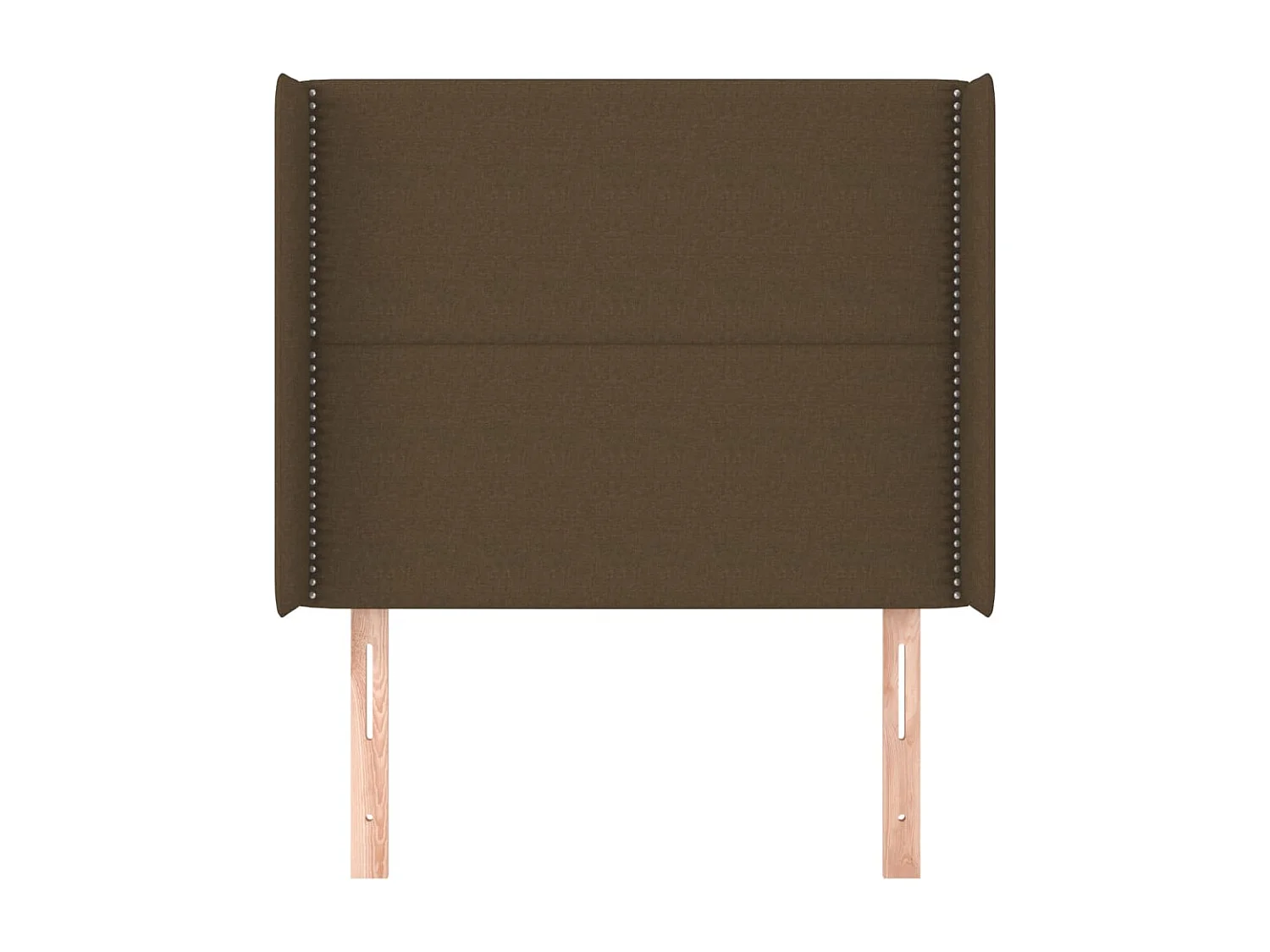 Testiera con ali Marrone scuro 103x16x118/128 cm Tessuto