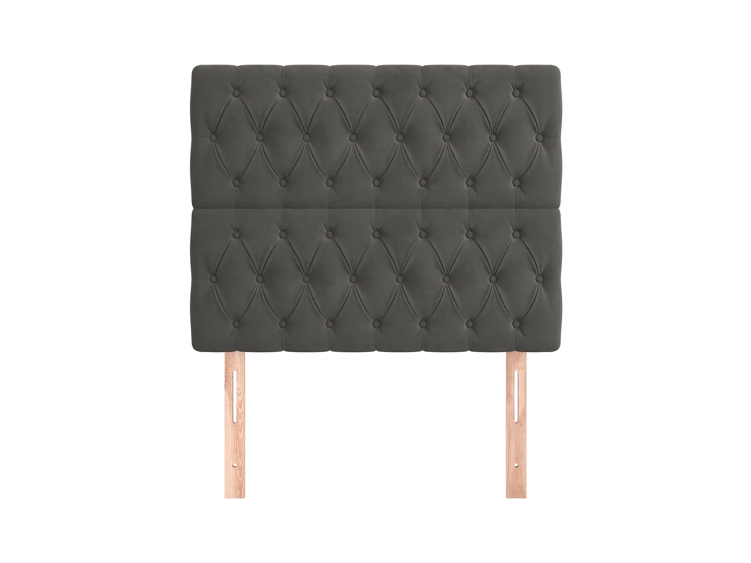 Cabeceros 2 piezas Gris Oscuro 90x7x78/88 cm Terciopelo