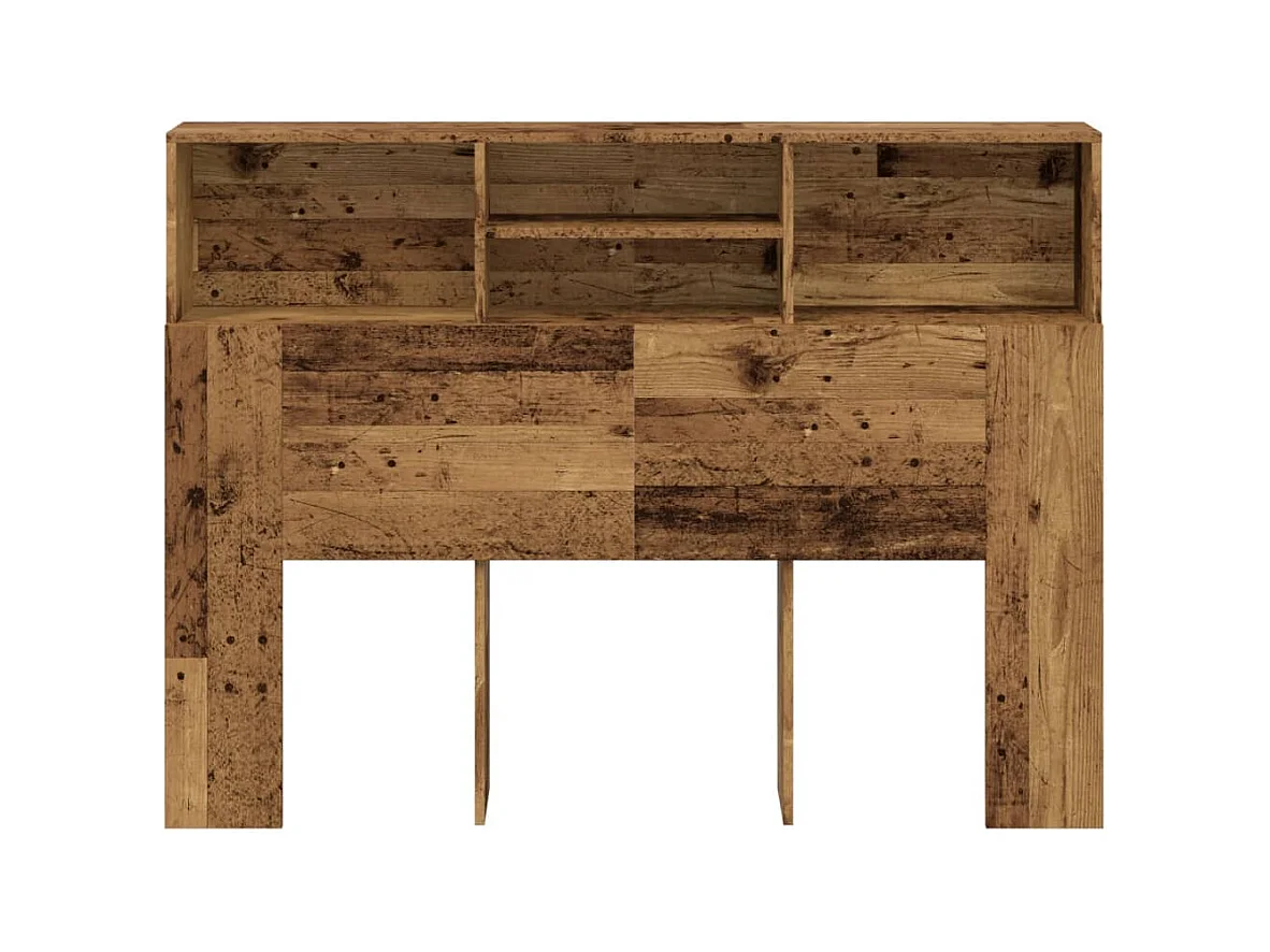 Armoire de tête de lit vieux bois 140x19x103,5 cm