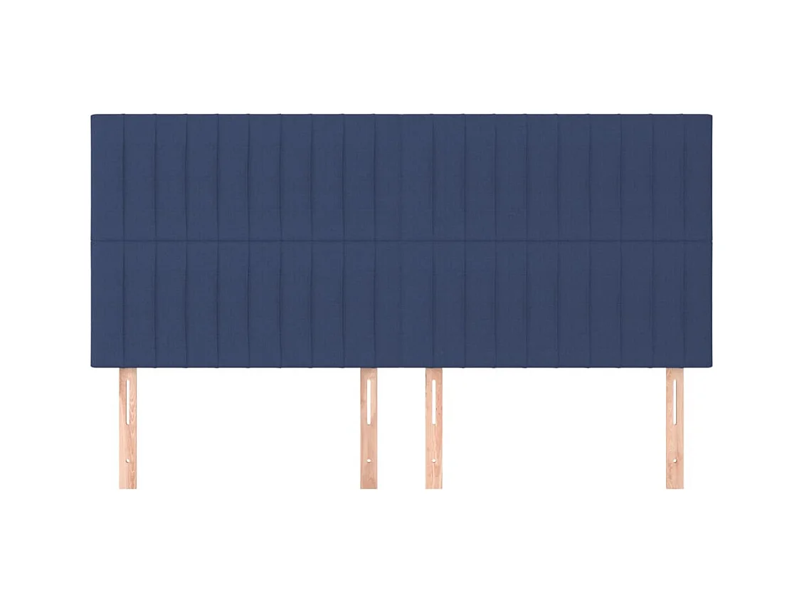 Cabeceros 4 piezas Azul 90x5x78/88 cm Tela