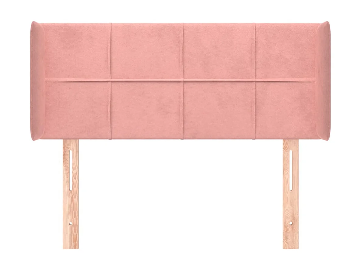 Hoofdbord met oren Rose 93x16x78/88 cm Fluweel