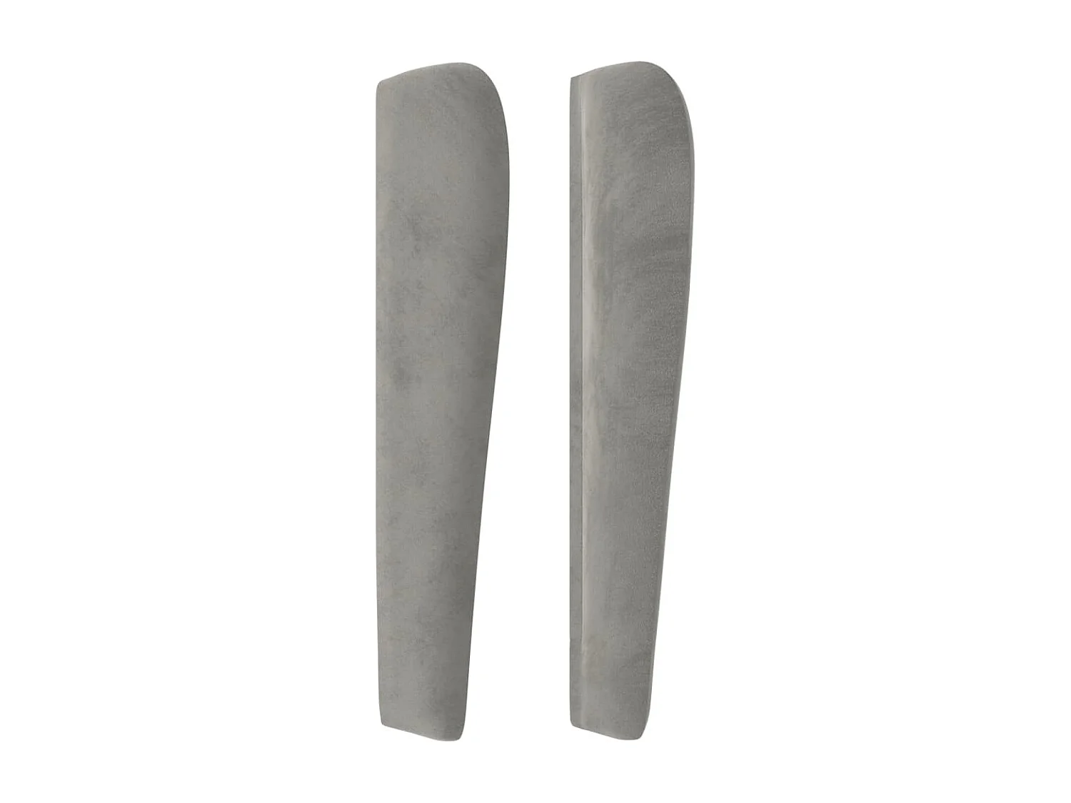 Tête de lit avec oreilles Gris clair 163x23x118/128 cm Velours