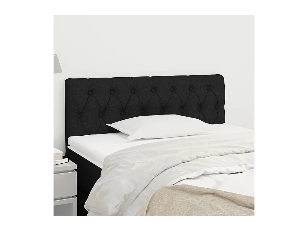 Tête de lit Noir 100x7x78/88 cm Tissu