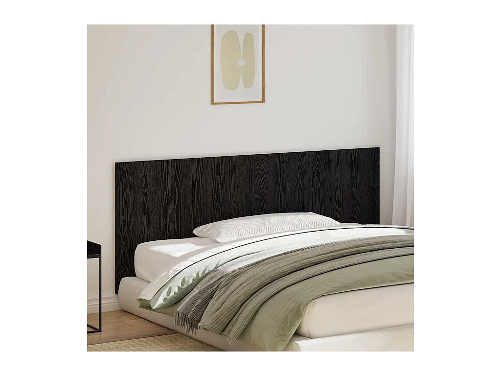 Tête de lit Chêne noir 200 x 1,5 x 80 cm Bois d'ingénierie