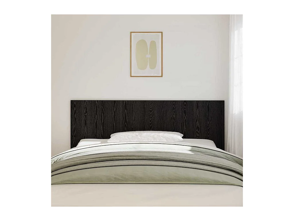Tête de lit Chêne noir 200 x 1,5 x 80 cm Bois d'ingénierie