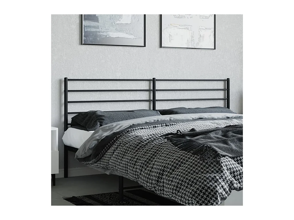 Tête de lit métal noir 200 cm