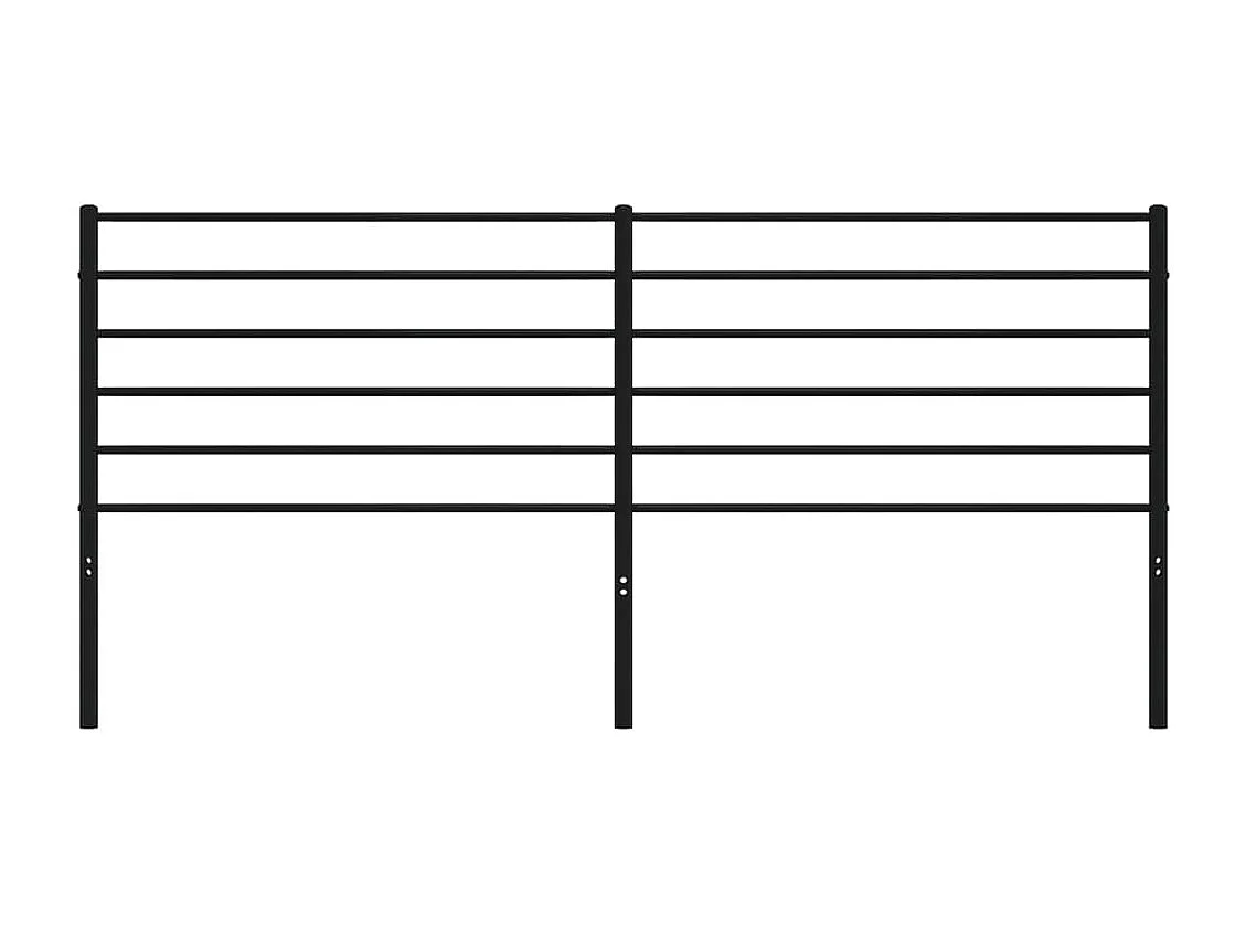 Cabecero de metal negro 200 cm