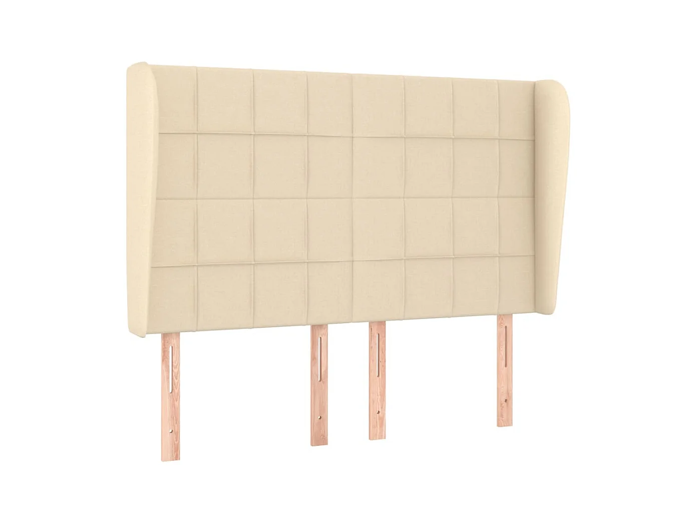 Hoofdbord met vleugels Crème 147x23x118/128 cm Stof