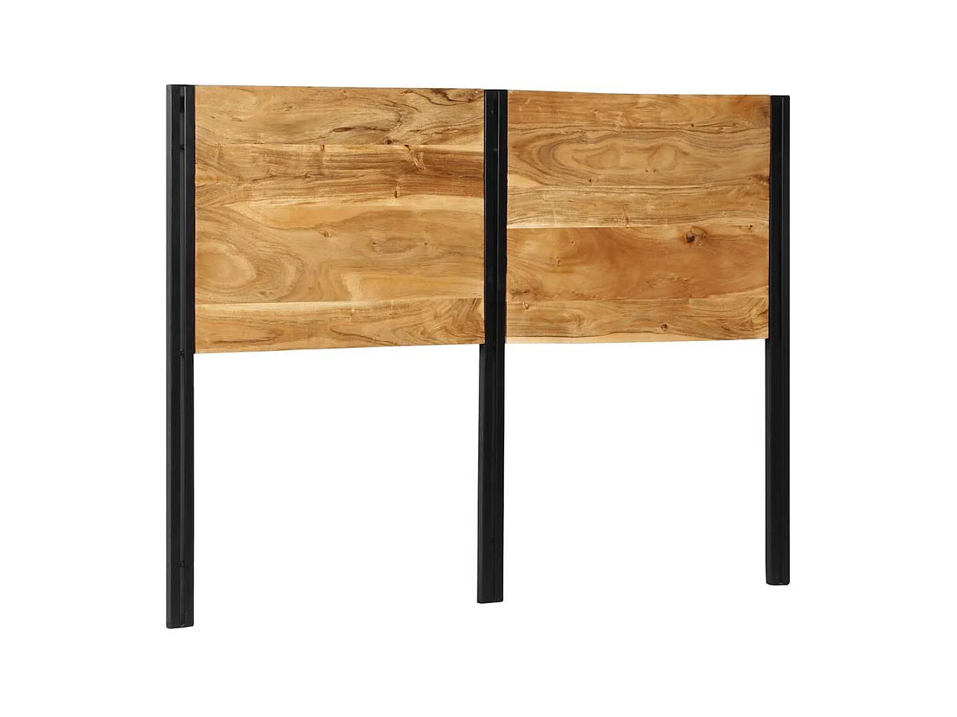 Hoofdbord van 140 cm in massief acaciahout en ijzer