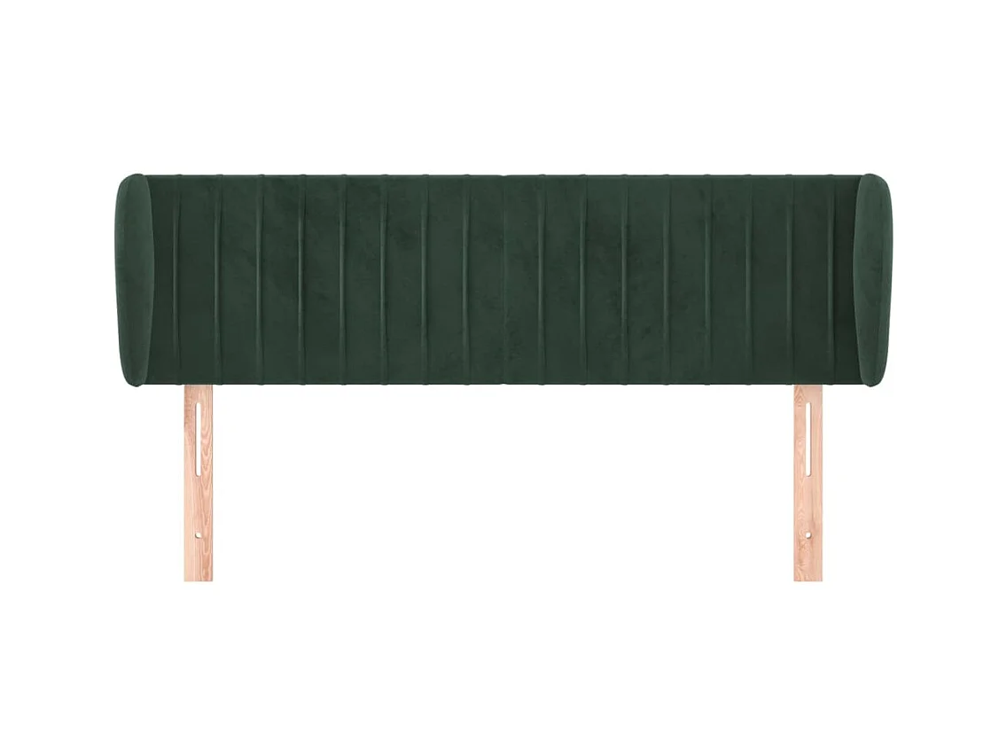 Hoofdbord met vleugels Donkergroen 147x23x78/88 cm Fluweel