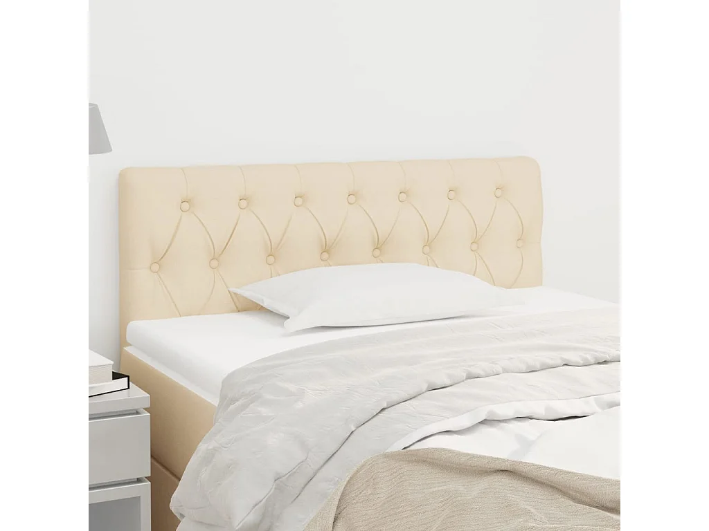 Cabecero crema 90x7x78/88 cm Tela