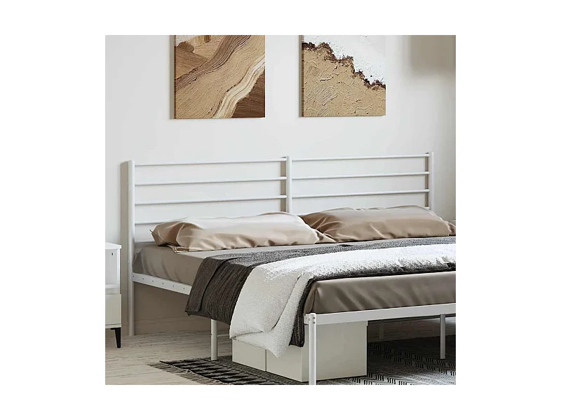 Wit metalen hoofdbord 193 cm