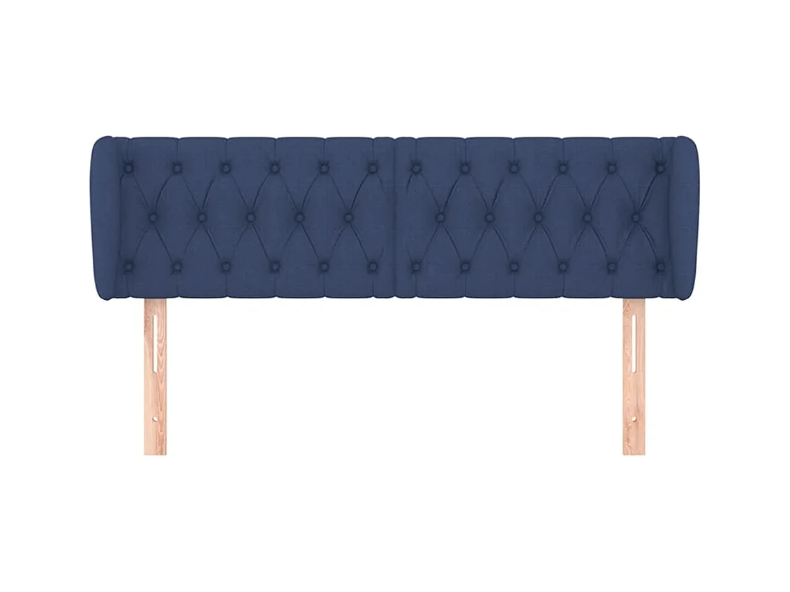 Hoofdbord met vleugels Blauw 163x23x78/88 cm Stof