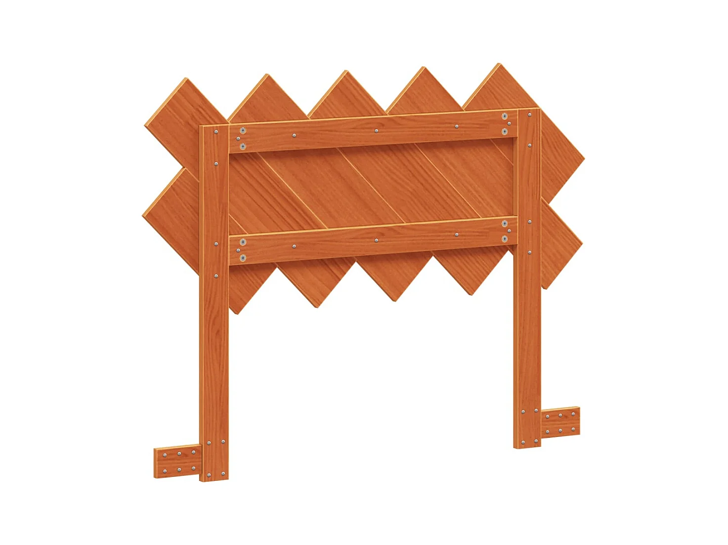 Braunes Wachskopfteil 100 cm massives Kiefernholz