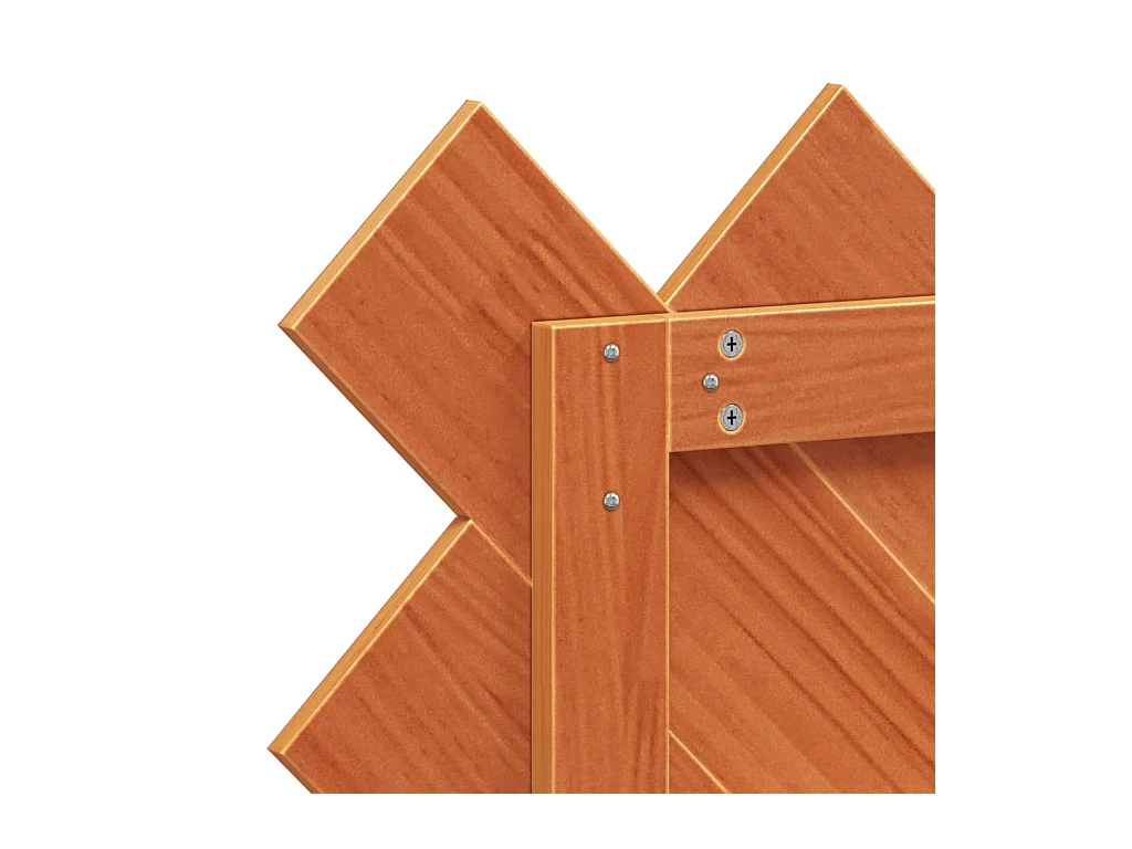 Braunes Wachskopfteil 100 cm massives Kiefernholz