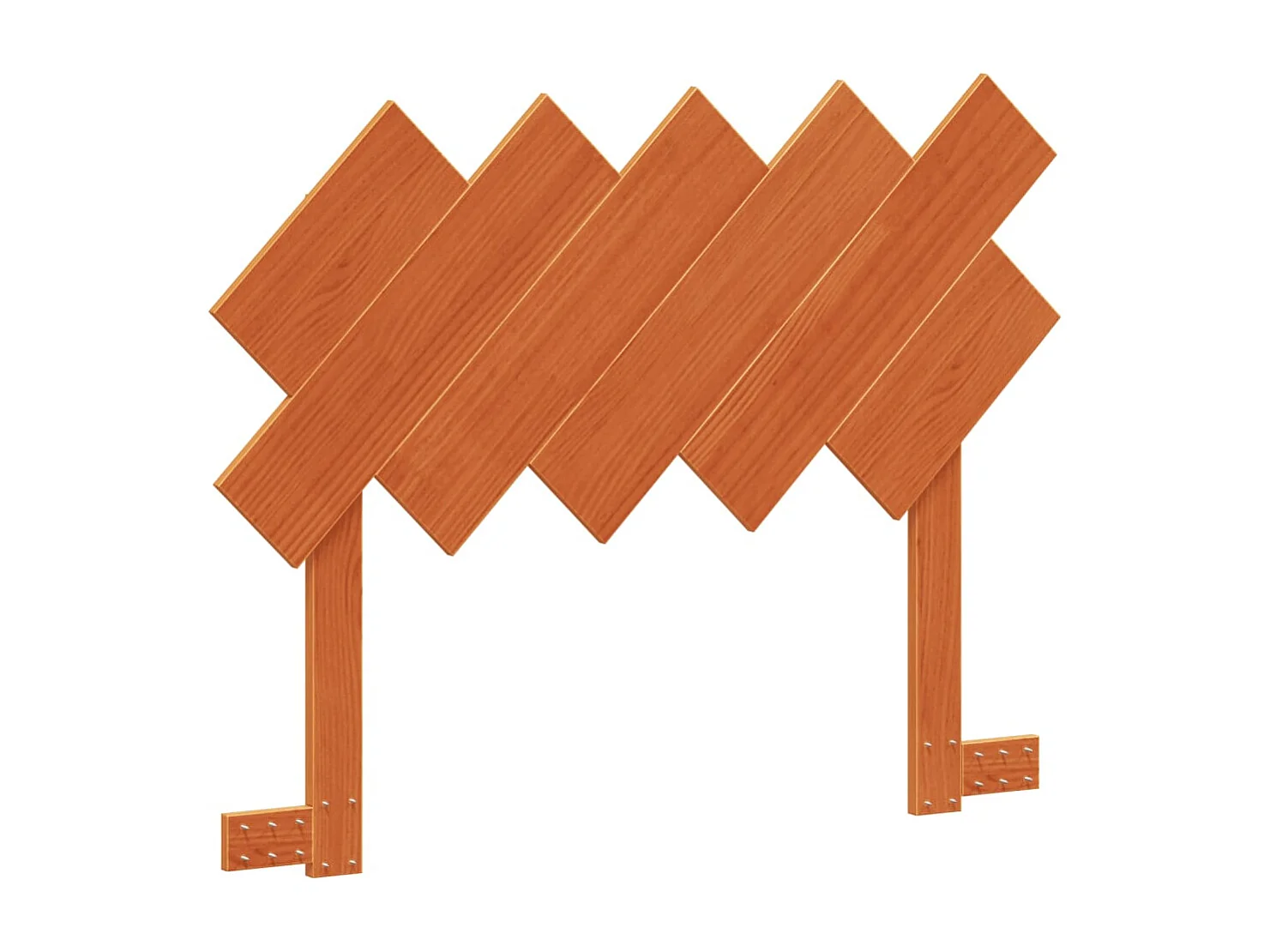 Testiera in legno massello di pino da 100 cm in cera marrone