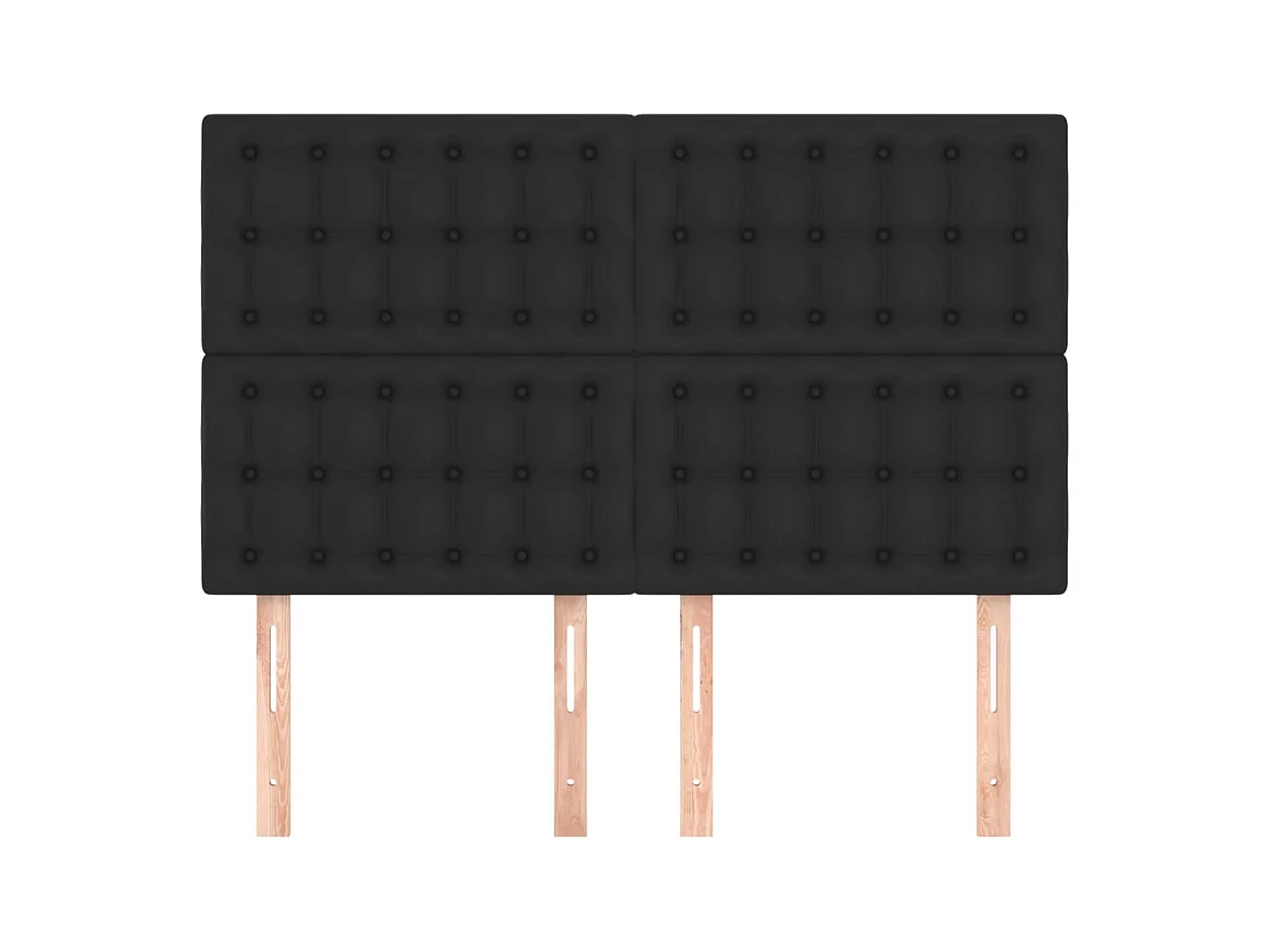 Têtes de lit 4 pcs Noir 72x5x78/88 cm Similicuir