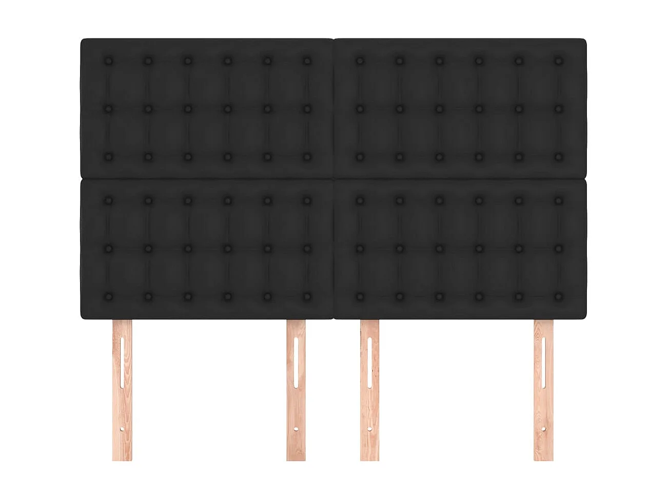 Têtes de lit 4 pcs Noir 72x5x78/88 cm Similicuir