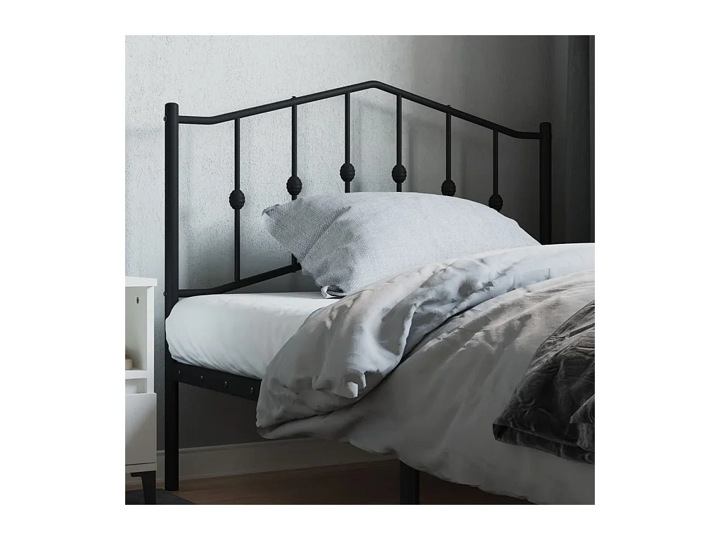 Tête de lit métal noir 107 cm
