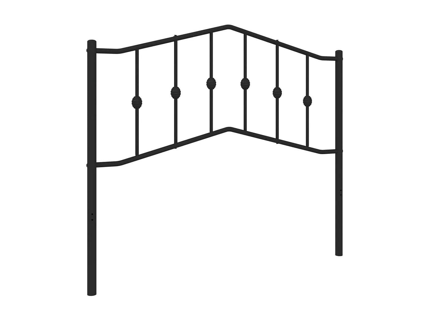 Zwart metalen hoofdbord 107 cm