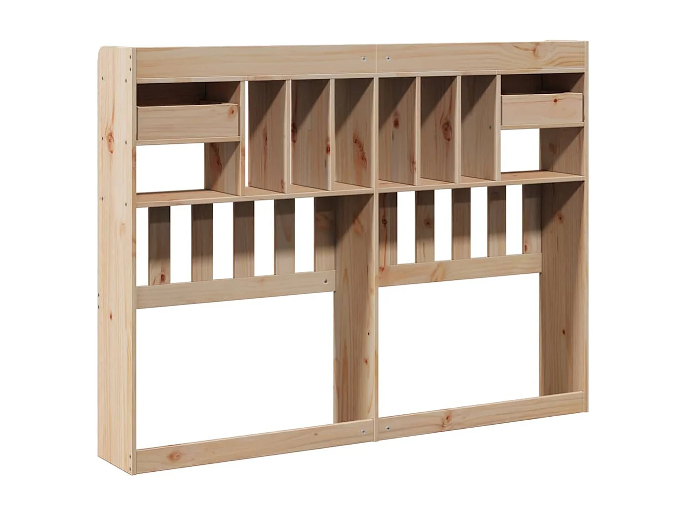 Cabecero de madera maciza de pino de 140 cm con almacenaje