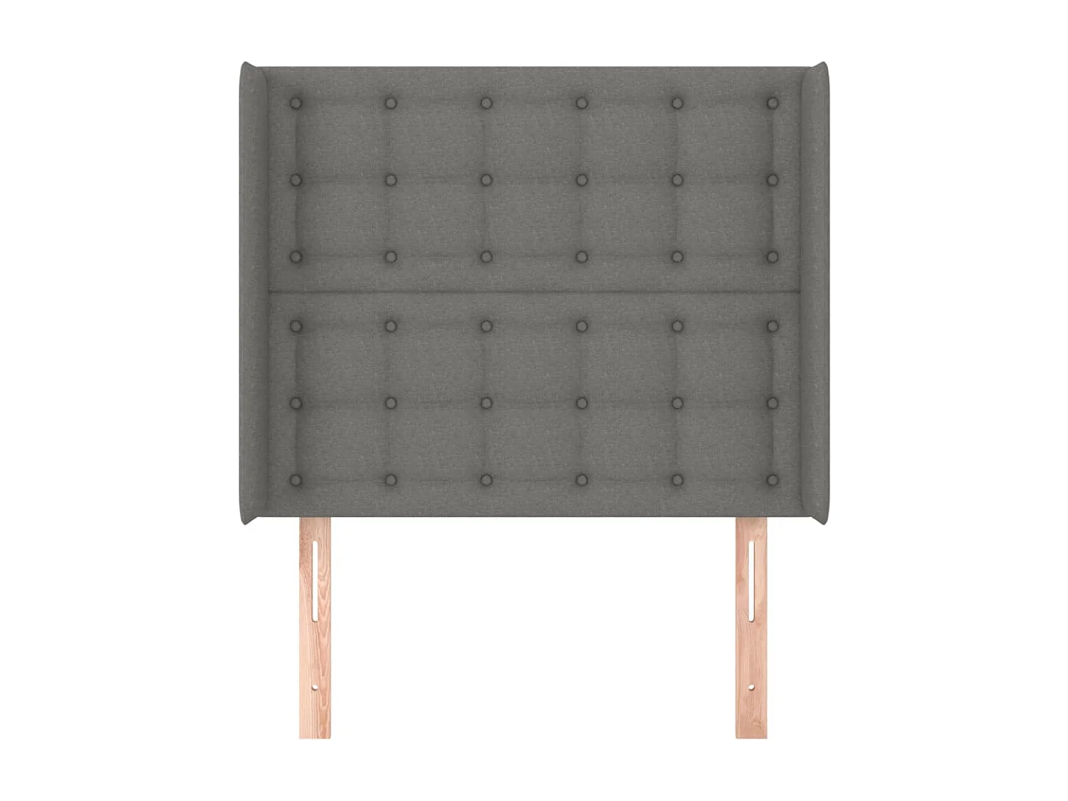 Tête de lit avec oreilles Gris foncé 93x16x118/128 cm Tissu