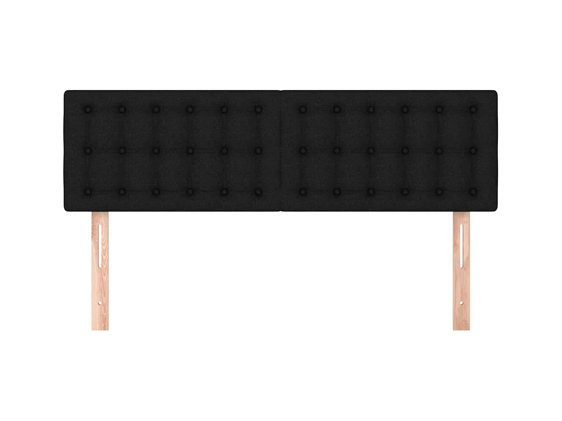 Têtes de lit 2 pcs Noir 72x5x78/88 cm Tissu