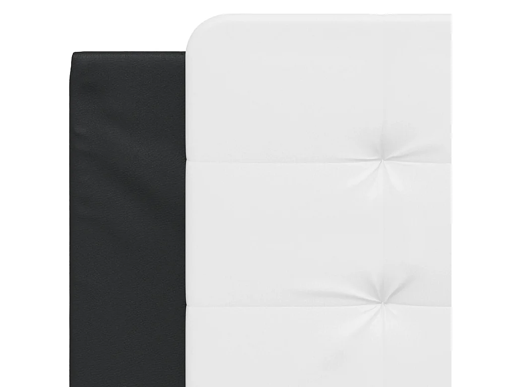Coussin de tête de lit noir et blanc 100 cm similicuir