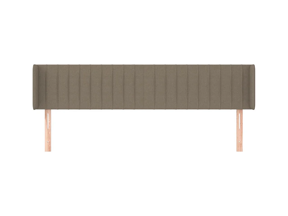 Hoofdbord met vleugels Taupe 183x16x78/88 cm Stof