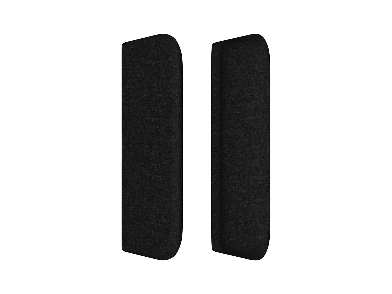 Cabecero con alas Negro 183x16x78/88 cm Tela