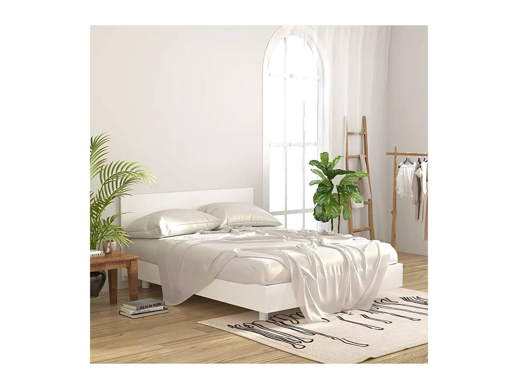 Wit hoofdeinde 160x1,5x80 cm Technisch hout