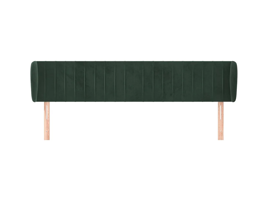 Hoofdbord met vleugels Donkergroen 203x23x78/88 cm Fluweel