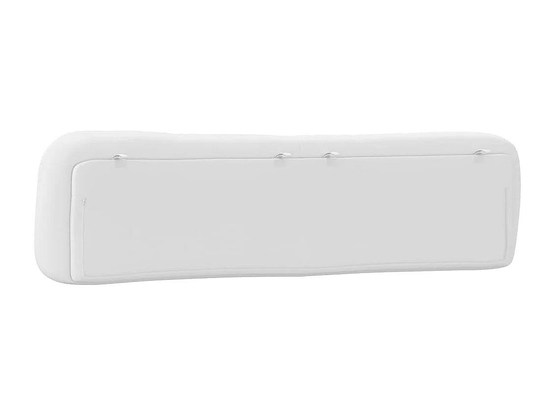 Cojín cabecero blanco 200 cm piel sintética