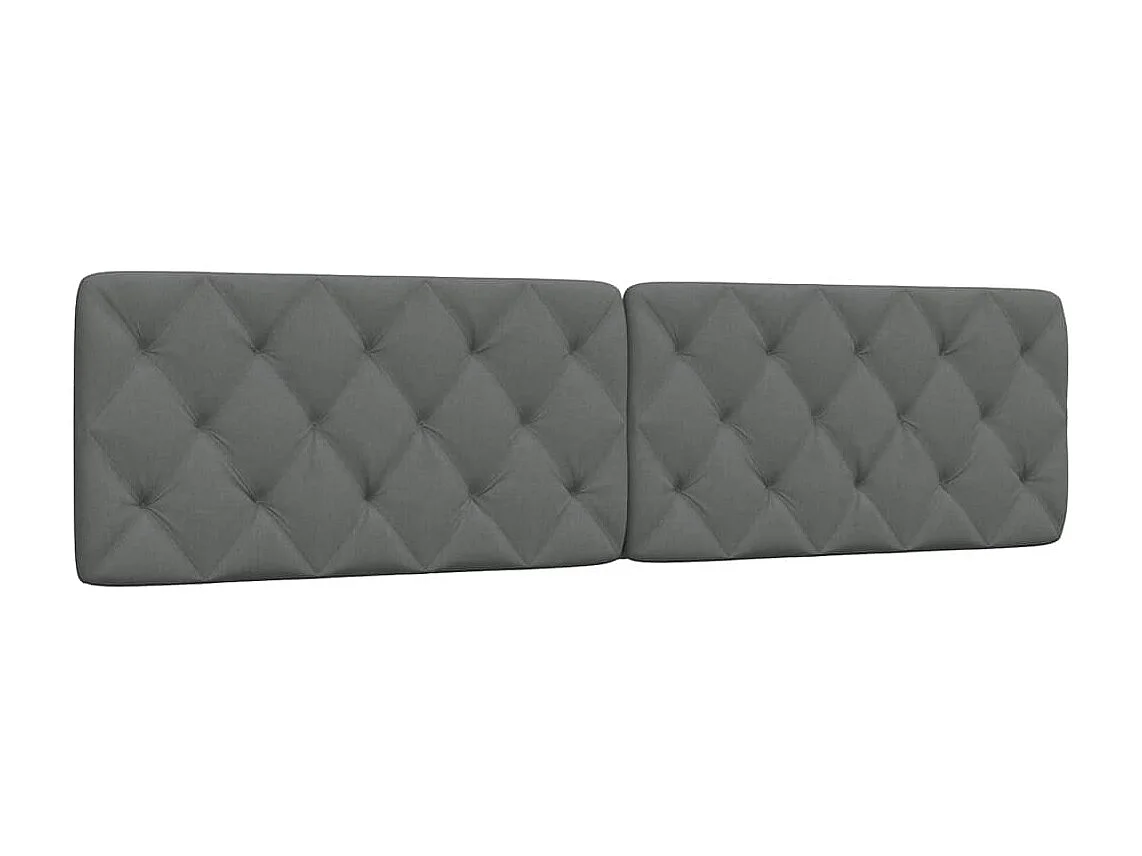 Coussin de tête de lit gris foncé 200 cm tissu