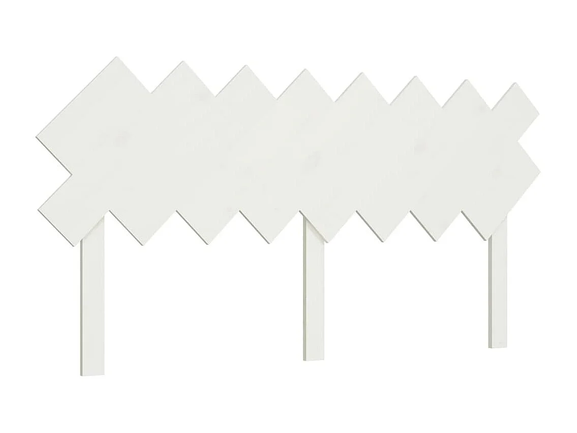 Wit hoofdeinde 159,5x3x80,5 cm Massief grenenhout