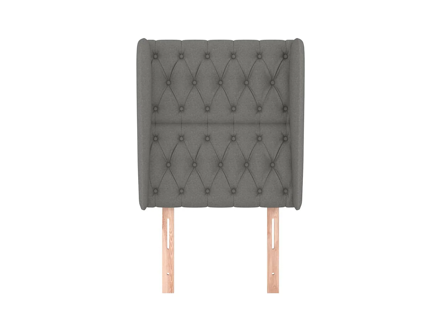 Kopfteil mit Flügeln Dunkelgrau 83x23x118/128 cm Stoff