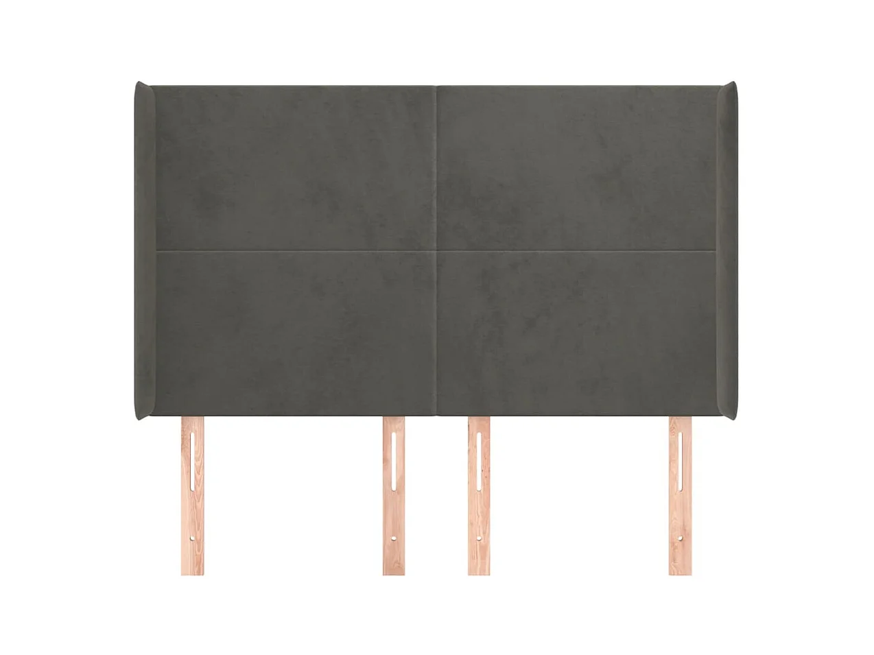 Kopfteil mit Flügeln Dunkelgrau 147x16x118/128 cm Samt