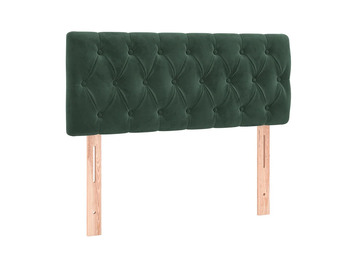 LED-Kopfteil Dunkelgrün 100x7x78/88 cm Samt