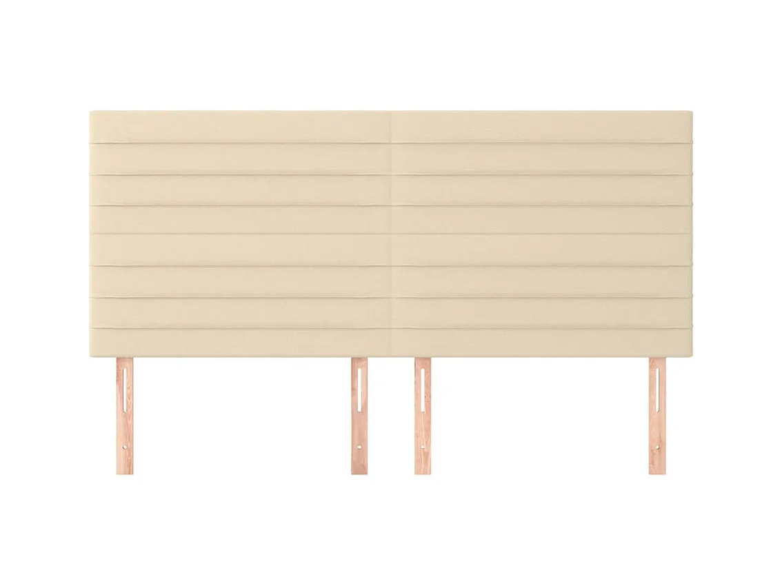 Cabeceros 4 piezas Crema 90x5x78/88 cm Tela