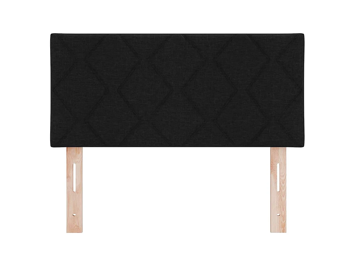 Tête de lit avec des lumières à LED Réglable Noir 90 cm tissu