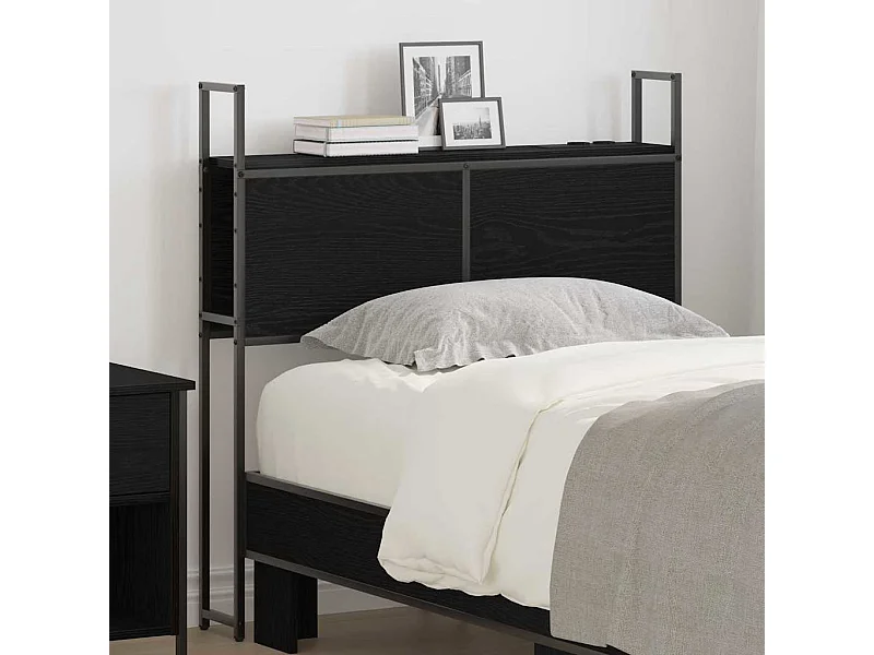 Headboard de Rangement avec Station de Charge Chêne noir 100 cm