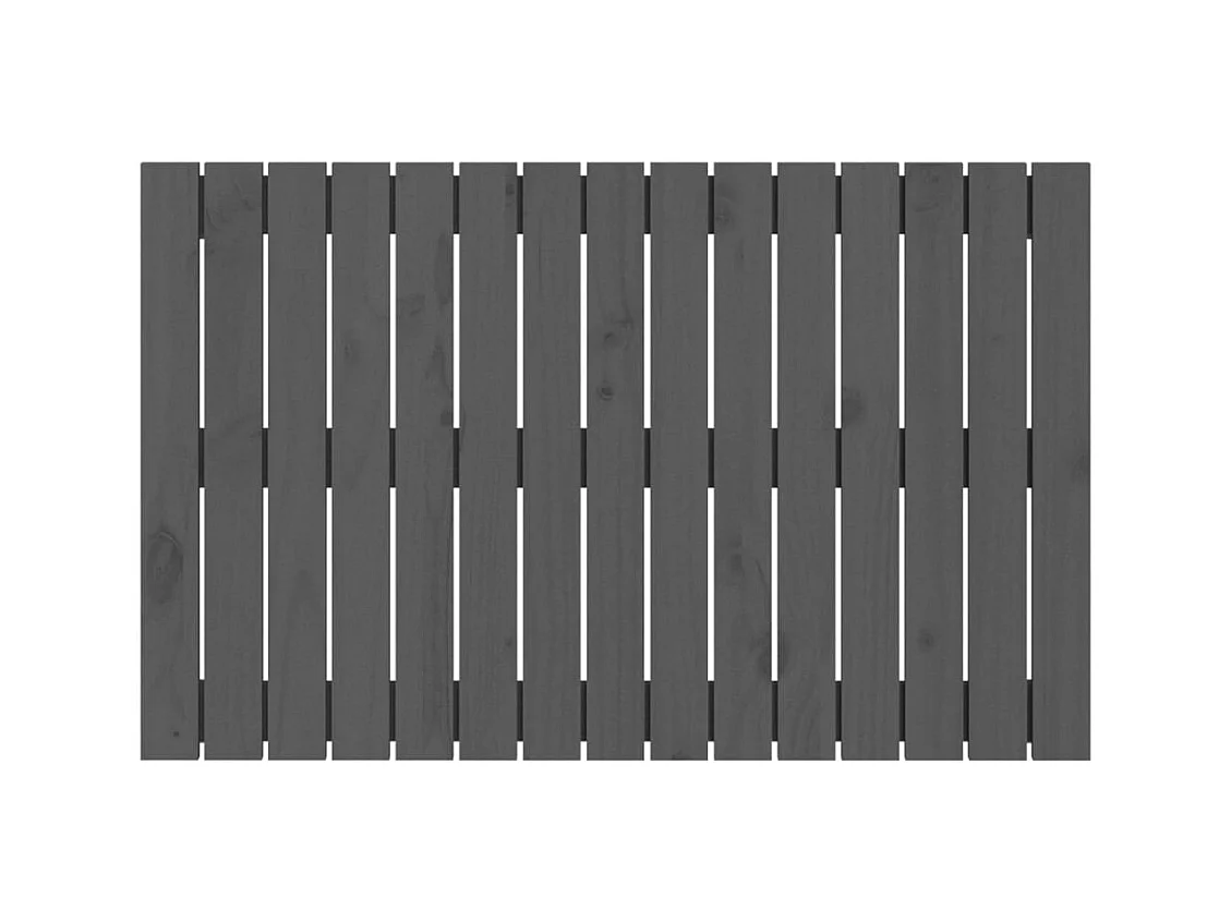 Cabecero de pared Gris 95,5x3x60 cm Madera maciza de pino